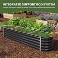 thumbnail image 4 of Dextrus Outdoor Raised Garden Bed Kit, Large Galvanized Metal Patio Planter Box with Safety Rubber and Gloves,Ideal for Plants Vegetables Flowers - 8 x 2 x 1.4ft ,Gray, 4 of 8