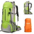 thumbnail image 1 of Mochila de Senderismo King'sGuard 70L Impermeable Color Verde para Camping, 1 of 6