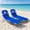 Ocean Blue, variant on SUNSPIRE 2 Pack Folding Beach Lounge Chair with Face Hole Pillow Side Pocket, Portable Reclining Tanning Sun Lounger for Beach Pool Patio Ocean Blue