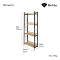 thumbnail image 3 of Librero 4 Repisas Minimalista HOMEASY Color Café, 3 of 7
