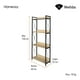thumbnail image 3 of Librero 4 Repisas Minimalista HOMEASY Color Café, 3 of 7