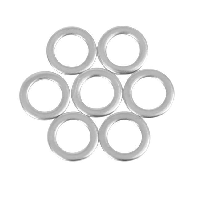 55 Pcs M6 x 10mm x0.8mm Joints Plats de Lavage en Acier Inoxydable pour Voiture Ton Argenté