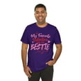 thumbnail image 3 of Valentine Bestie, Bella & Canvas Unisex Cotton Short Sleeve T-Shirt, S-5XL, 3 of 4