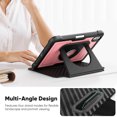 thumbnail image 5 of FJLBDE Case for iPad Mini 7 A17 Pro 2024/Mini 6 2021 8.3 Inch 7th/6th Gen, 360 Rotating Stand iPad Protective Case Cover with Auto Wake/Sleep, Pink, 5 of 7