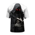 thumbnail image 6 of IAJDKMEK Men's Summer Graphic T-Shirt - Halloween Print Crewneck Tee for Men, Lightweight Breathable, Funny Casual Shirts for Daily & Costume Party,Light Gray XL, 6 of 7
