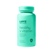 Love Wellness, Healthy V Vitamin, 30 Tablets - Supports Immunity, Vaginal Health & Gut Health, Maintains Ph, Coconut Oil, Grapefruit, Folic Acid & Turmeric Provide Healthy Candida Cleanse