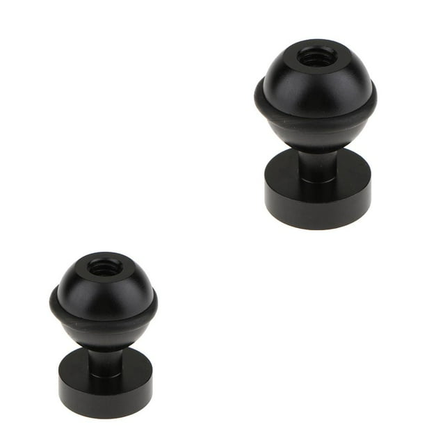 2 Piezas De Giratorio De 360 grados Montaje De La Cabeza De El Soporte Subacuático Hotshoe Negro - Fabricado En Aleación CNC De Aluminio CUTICAT Rótula de zapata