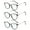 3 Pairs of Black Gold, variant on 3 Pairs Womens Fashion Blue Light Blocking Round Reading Glasses 1.0, Metal Lightweight Readers +1.00