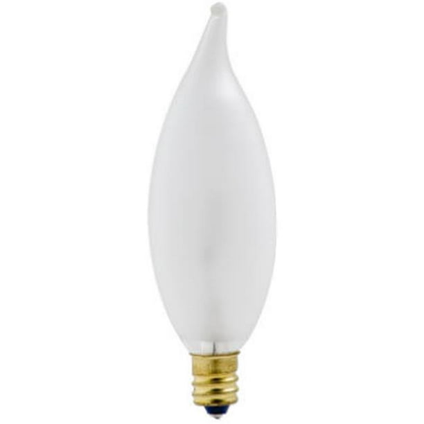 70832 60W CA10 Westpointe Frosted Decorative Chandelier Bent Tip Light Bulb 2 Pack Walmart