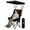Black, variant on 1 Pack Black Foldable Camping Chair with Adjustable Detachable Sun Canopy, Oversized Portable Outdoor Lawn Chair with Side Storage Pocket, Fold Up Patio Beach Fishing Lounge Chair with Carry Bag