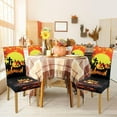 thumbnail image 5 of Halloween Chair Covers，Halloween Dining Chair Protectors, Stretch Dining Chair Cover,Washable Kitchen Parsons Chair,Removable Suitable for Halloween Kitchen Restaurant Decor(6Pcs,Pumpkin head), 5 of 6