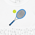 thumbnail image 4 of Inktastic Blue Tennis Racket and Ball Girls Baby Dress, 4 of 5