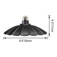 thumbnail image 2 of FSLiving 4-Packs 9.5" E26 to E26 Screw-in Black Industrial Pleated Metal Lamp Shade Replacement, Iron Cover, DIY Torchiere Shade Decorative for Kitchen,Ceiling Pendants Table Lamp Wall Sconce, 2 of 7