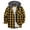 Yellow, variant on LTTVQM Men's Flannel Hoodie Shirts Casual Button Down Plaid Shirt Jackets for Men Long Sleeve Stylish Hooded with Pocket Light Gray L