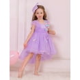 thumbnail image 6 of IBTOM CASTLE Toddler Baby Girls Birthday Party Dress Butterfly Embroidery Princess Tulle Tutu Wedding Pageant Evening Prom Ball Gown 5-6 Years Purple Butterfly, 6 of 9
