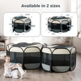 thumbnail image 3 of Dog Playpens Indoor Outdoor, DOMIPET 2 IN1  Pop-up Dog Pet Tent, Portable Mesh Pet Playpen, Foldable Dog Enclosure, Cat Cage Houses, 3 of 9