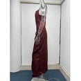 thumbnail image 4 of Vestido de satén sexy y elegante con abertura y escote bajo, 4 of 7