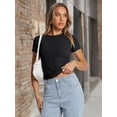 thumbnail image 6 of Freejoy Womens Basic T Shirts Summer Short Sleeve Slim Fit Tee Cute Gym Workout Clothes, 6 of 6