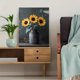 thumbnail image 5 of Qisvanset Framed Canvas Wall Art 12x16 Inch Dark Vintage Sunflower Moody Floral Still Life Art, 5 of 5