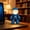 Blue, variant on Magnetic Robot Night Light, Articulated Plastic Desktop Ornament with Warm LED Glow, Battery-Powered Ambient Lamp for Bedrooms and Desks, 3.7 Inch