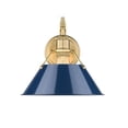 thumbnail image 2 of 3306-1W BCB-NVY Golden Lighting Orwell - 1 Light Wall Sconce-9.63 Inches Tall and 10 Inches Wide-Brushed Champagne Bronze Finish-Matte Navy Shade, 2 of 3