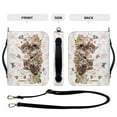 thumbnail image 4 of Kuiaobaty Cat Paw Print Bible Cover for Women Men Butterfly Flower Bible Case Bible Bags and Totes, Bible Carrying Case, Leather Bible Carrier Holder Bible Carrier with Shoulder Strap, M, 4 of 7