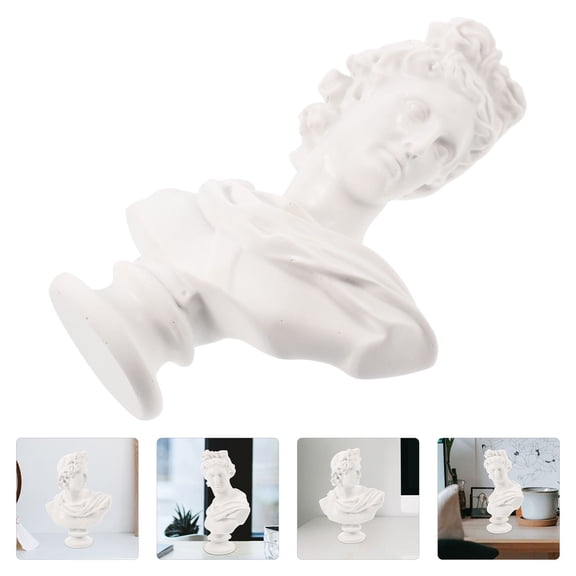 OFFIGAM Resin Sculpture Greek Bust Statue Decor with Modern Style 1Pack