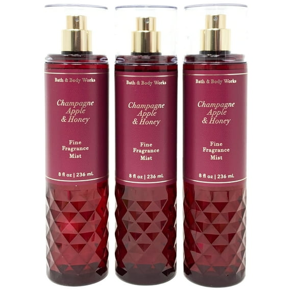 Bath and Body Works Champagne Apple & Honey Fine Fragrance Mist Trio Set - Full Size