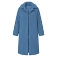 thumbnail image 6 of Enjoytime Fleece Jacket Women Lapel Long Sleeve Zip Up Cozy Long Coat Fall Winter Thick Warm Trendy Casual Outerwear, 6 of 7