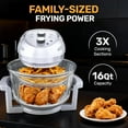 thumbnail image 5 of Granitestone Big Boss 16Qt Extra Large Glass Air Fryer Non Toxic – Family Sized 4 in 1 Cooker with 3 Cooking Sections, Stainless Steel Racks for French Fries, Chicken, Self Cleaning, Dishwasher Safe, 5 of 9