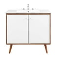 thumbnail image 5 of Modway Transmit 36" Bathroom Vanity in Walnut White, 5 of 10