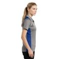 thumbnail image 3 of Sport-Tek Ladies Heather Colorblock Contender Polo-S (Vintage Heather/ True Royal), 3 of 6