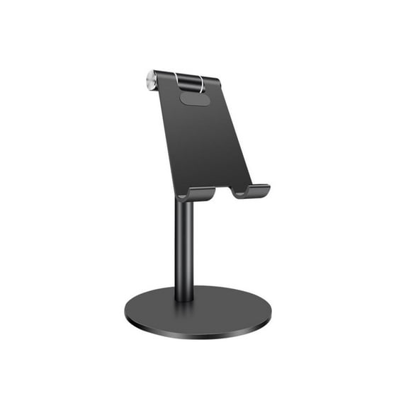 Cell Phone Stand, Adjustable Phone Stand for Desk, Thick Case Friendly Phone Holder Stand, Taller iPhone Stand Compatible with All Mobile Phone, iPhone 14, iPad, Tablet 4-10'' Desk Accessories Black