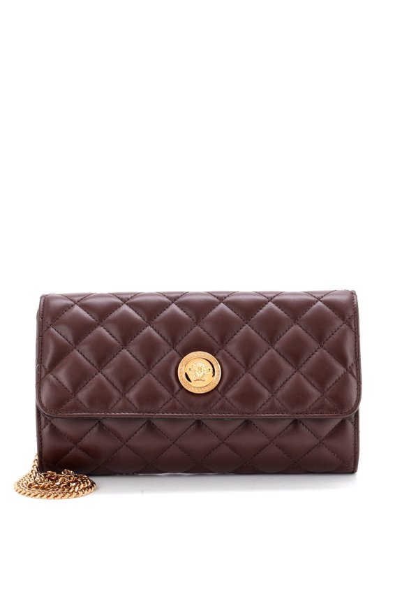 Pre-Owned Icon Wallet on Chain Quilted Leather By Rebag