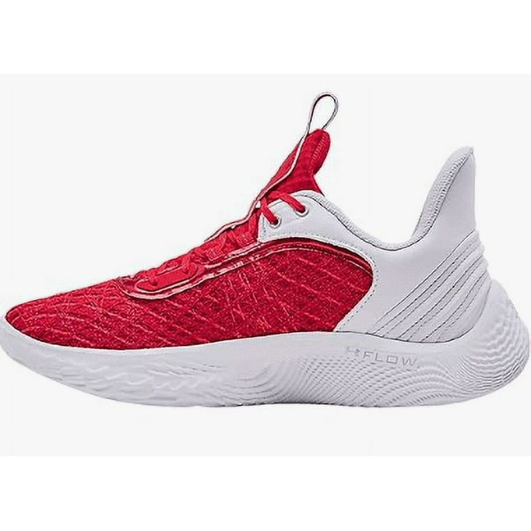 3025631 Under Team Curry 9 Basketball Shoe Unisex White/RED