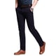 thumbnail image 1 of Pantalones a juego con la parte delantera plana y ajustada para hombre, azul oscuro, 1 of 5
