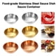thumbnail image 4 of Plato para salsa Homerr, plato para salsa de acero inoxidable, apto para uso alimentario, reutilizable, apilable, plato para servir aperitivos, utensilios de cocina, plato para salsa para mojar, 4 of 8