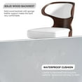 thumbnail image 6 of Hawsaiy Bar Stools Set of 2, Adjustable Height 24.5"-33.5", Bentwood Swivel Barstools with Back & Footrest, PU Leather Upholstered Bar Chairs for Kitchen Island, Dining Room, Home Bar, 6 of 9