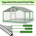 thumbnail image 6 of WUKHG Large Walk-in Chicken Coop - Metal Enclose Chicken Coops with Roof, Outdoor Cage Dog Kennel, Predator Protection for Backyard Animals, 9.8x13.1x6.4ft, 6 of 14