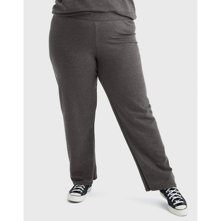 Hanes Just My Size EcoSmart Women's Fleece Sweatpants, Open Leg, 30.5" (Plus ) Slate Heather 2X