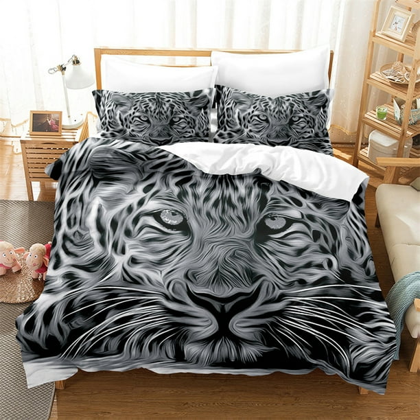 3D Animal Tiger Dog Print Bed Comforter Sets Twin Full Queen King Size