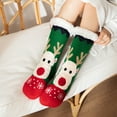 thumbnail image 4 of Women's Thick Fleece Slipper Socks Fuzzy Christmas Reindeer Cute Thermal Socks Xmas Winter Holiday Funny Gifts, 4 of 4