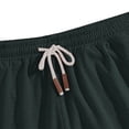 thumbnail image 4 of Ymyiu Mens Drawstring Shorts Men's Shorts Casual Stretch Classic Fit Shorts Elastic Waistband Pocket Design Soft Cotton Stretch Fabric Breathable Size 3XL(Dark Green, 3XL), 4 of 7