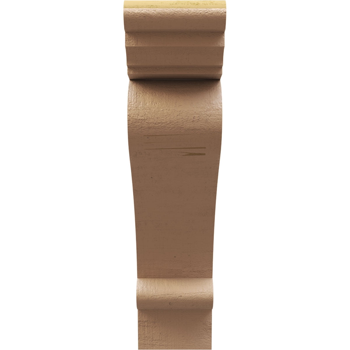 6"W x 24"D x 24"H Thin Mayflower Rough Cedar Woodgrain TimberThane Corbel, Primed Tan