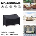 thumbnail image 3 of LKWLPD Sofa Cover Waterproof 2 Seater Patio Loveseat Cover Heavy Duty Outdoor Couch Cover Outdoor Furniture Covers with Adjustable Drawstring,Black A, 3 of 8