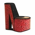 thumbnail image 5 of 9" Tall Display Jewelry Box, Leopard Print, High Heel Shoe Design with Hidden Storage, 5 of 5