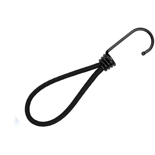 Tianlu 25 Pack Professional Rubber Elastic Bungee Cord with Hook (Black 150mm) for Tarps
