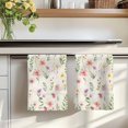 thumbnail image 7 of Pink Spring Floral Kitchen Towels Set of 1, Flowers Elegant Pastoral Botanical Absorbent Dish Towels for Kitchen, Microfiber Hand Towel, Quick Drying Tea Towel for Cleaning Decorative Dishcloths, 7 of 7