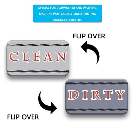 

GiliGiliso Clearance Fun And Practical Home Decor Double Sided Fridge Magnet Dishwasher Magnetic Sticker Clean Dirty Sign