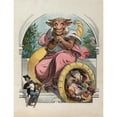 thumbnail image 2 of Udo Keppler 12x14 Gold Ornate Wood Frame and Double Matted Museum Art Print Titled - Saint Bovine (1905), 2 of 4